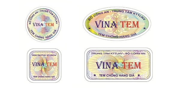 các mẫu tem chống giả 7 màu