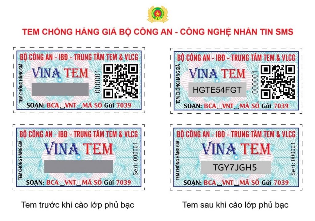 tem bộ công an nhắn tin sms